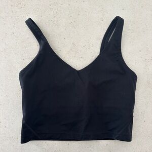 Black V-Neck Workout Top